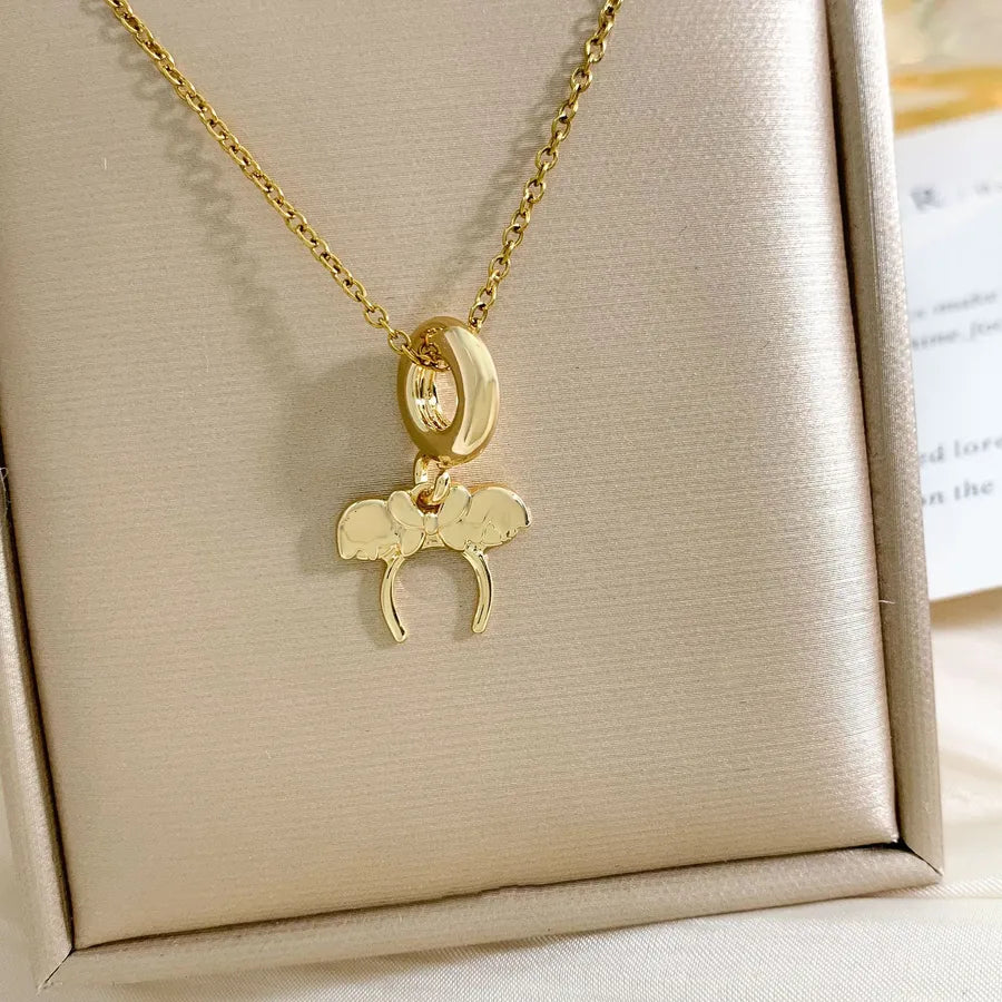Global Travel Pendant Necklace for Women XL1815 Cute Headband Necklace Gold
