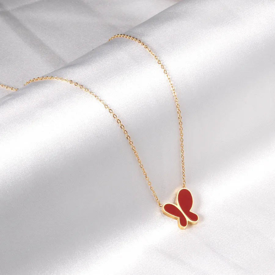 Gold Butterfly Pendant Necklace
