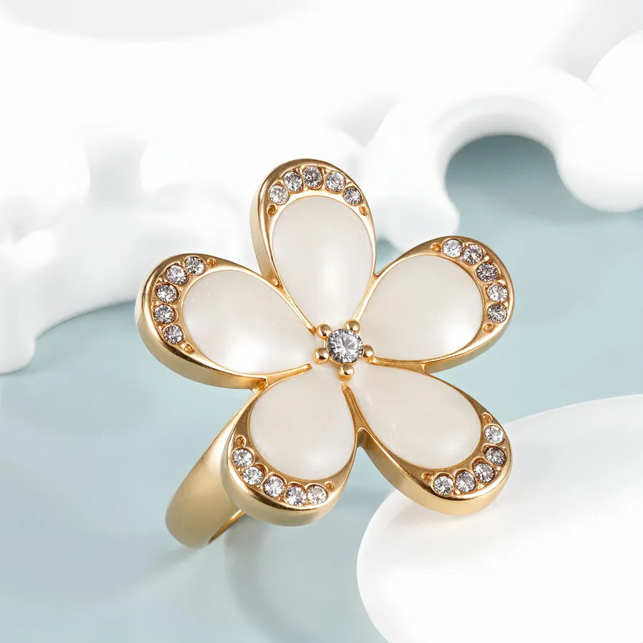 Floral Titanium Steel Ring for Women