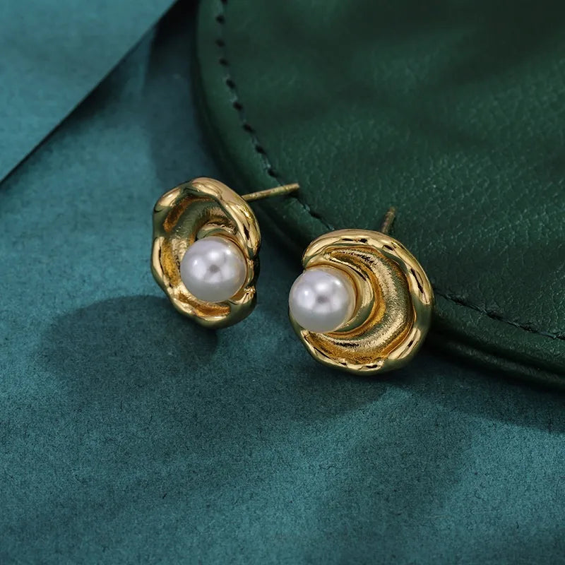 Bold Titanium Steel Large Hoop Earrings ES048