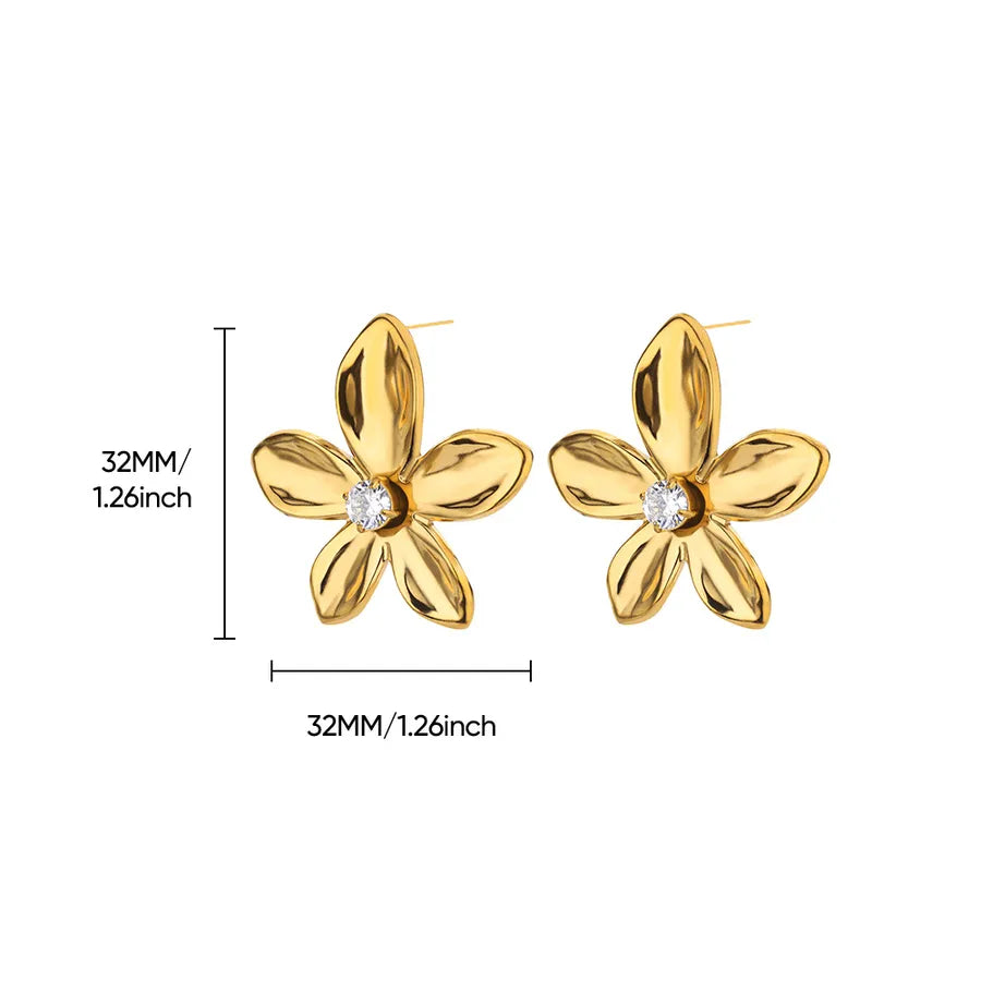 18K Gold Plated Pearl Geometric Hoop Earrings 6