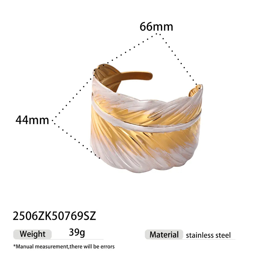 18K Gold Butterfly Leaf Bracelet for Women 2506ZK50769SZ