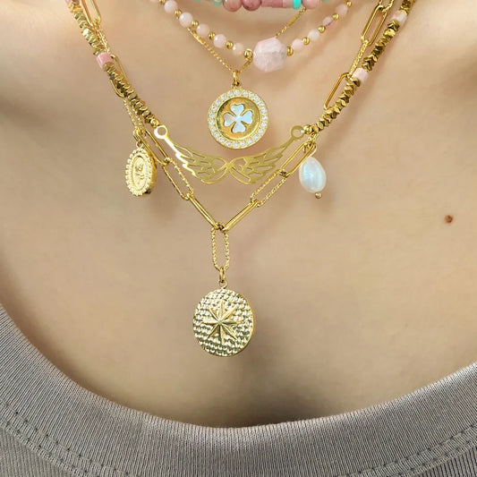 Handmade Natural Stone Layered Necklace