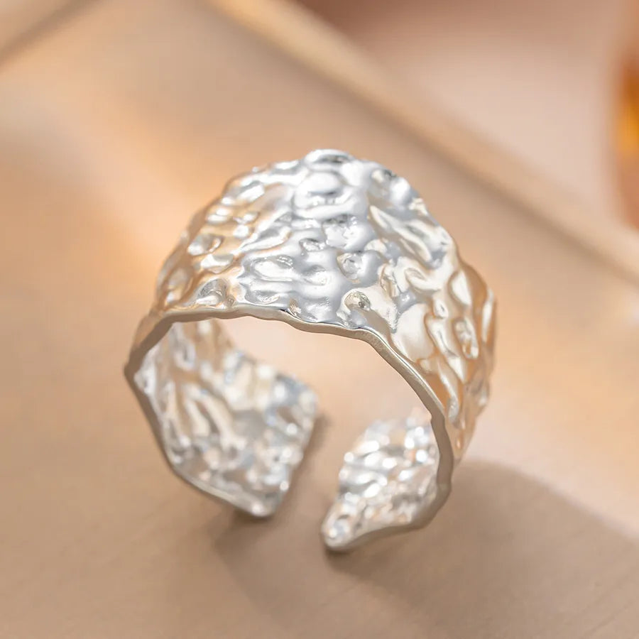 Adjustable Titanium Steel Fashion Ring K90 Steel Color Ring Open