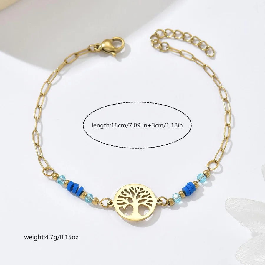 Tree of Life Beaded Bracelet – Pink or Blue