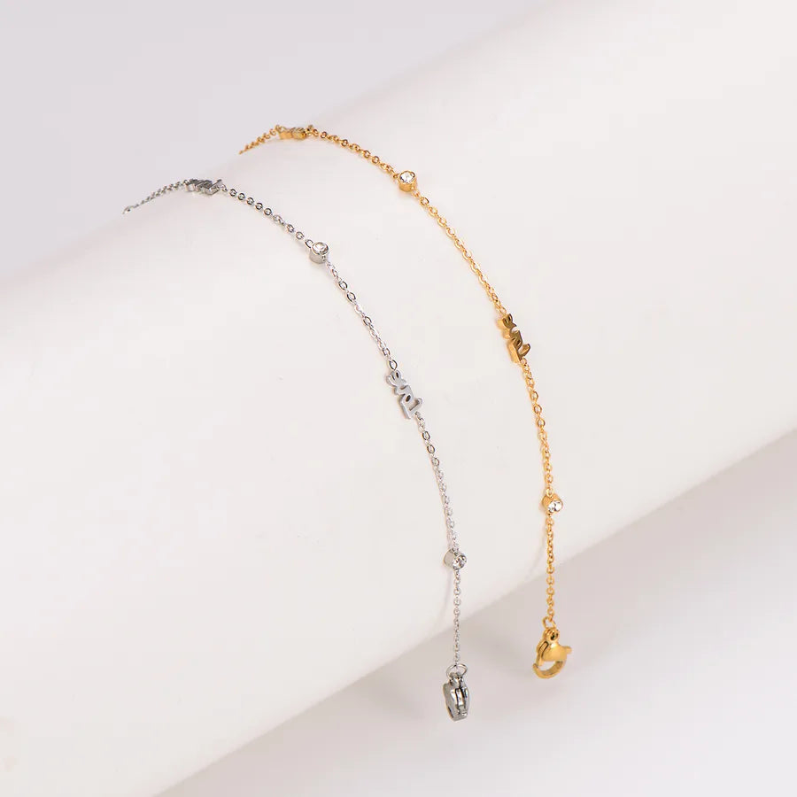 18K Gold-Plated Love Anklet for Women