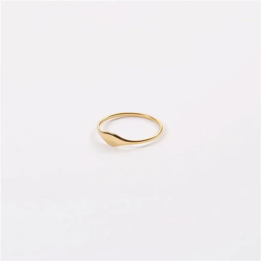 Minimalist Geometric Titanium Steel Ring