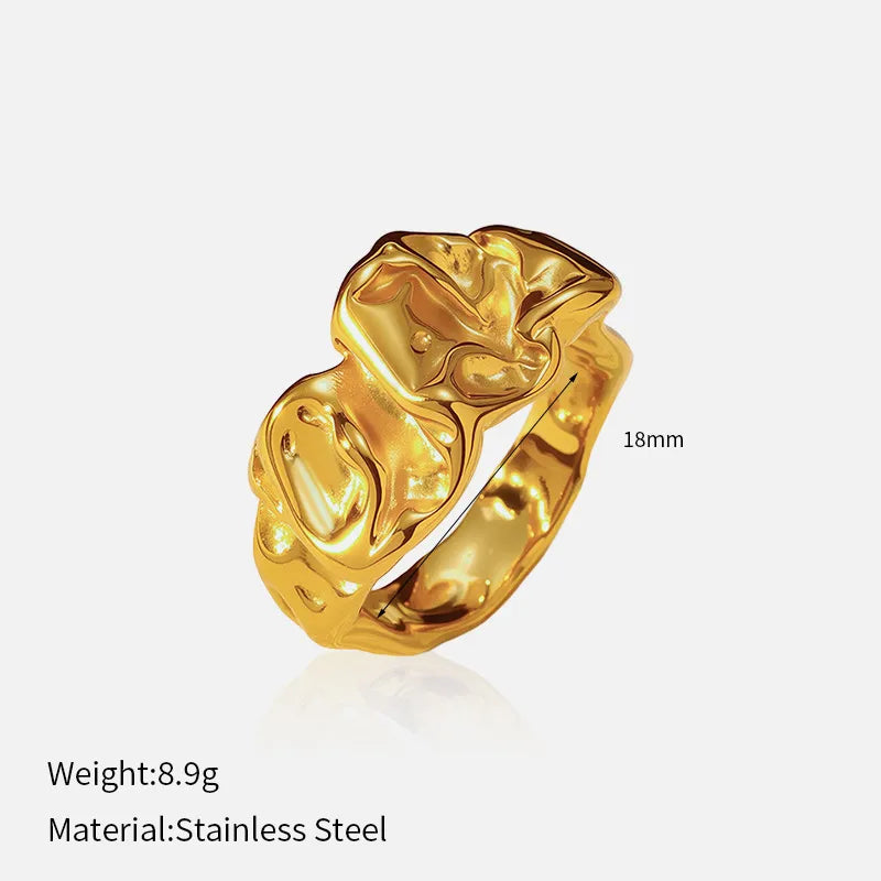 Geometric Titanium Steel Ring for Women YHTSR-2501188