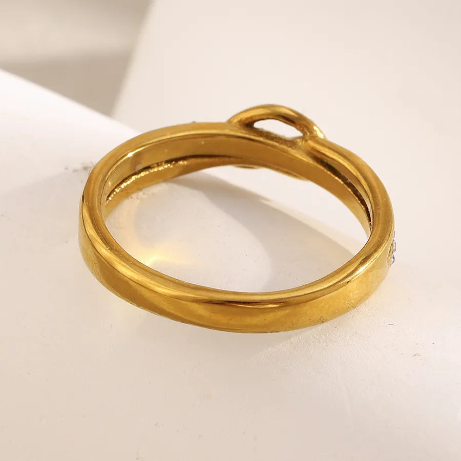18K Gold Plated Geometric Stainless Steel Ring