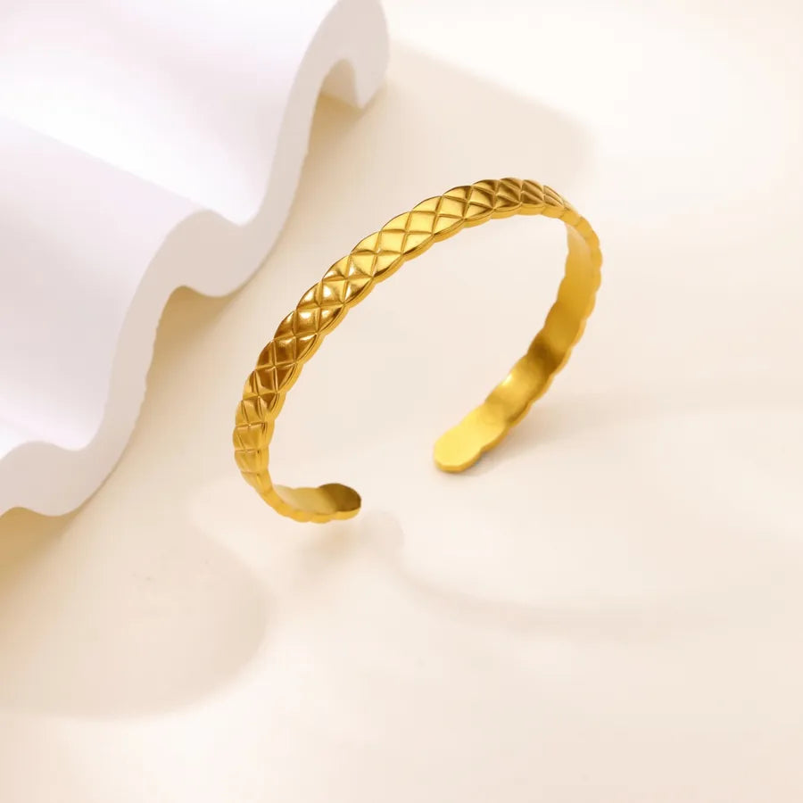 Gold Heart & Cross Mesh Bracelet for Women