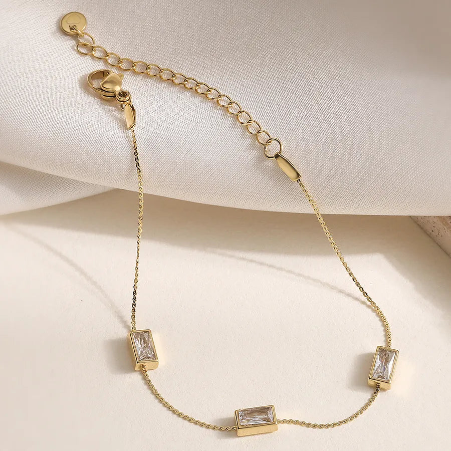 18K Gold Plated Zircon Bracelet for Women