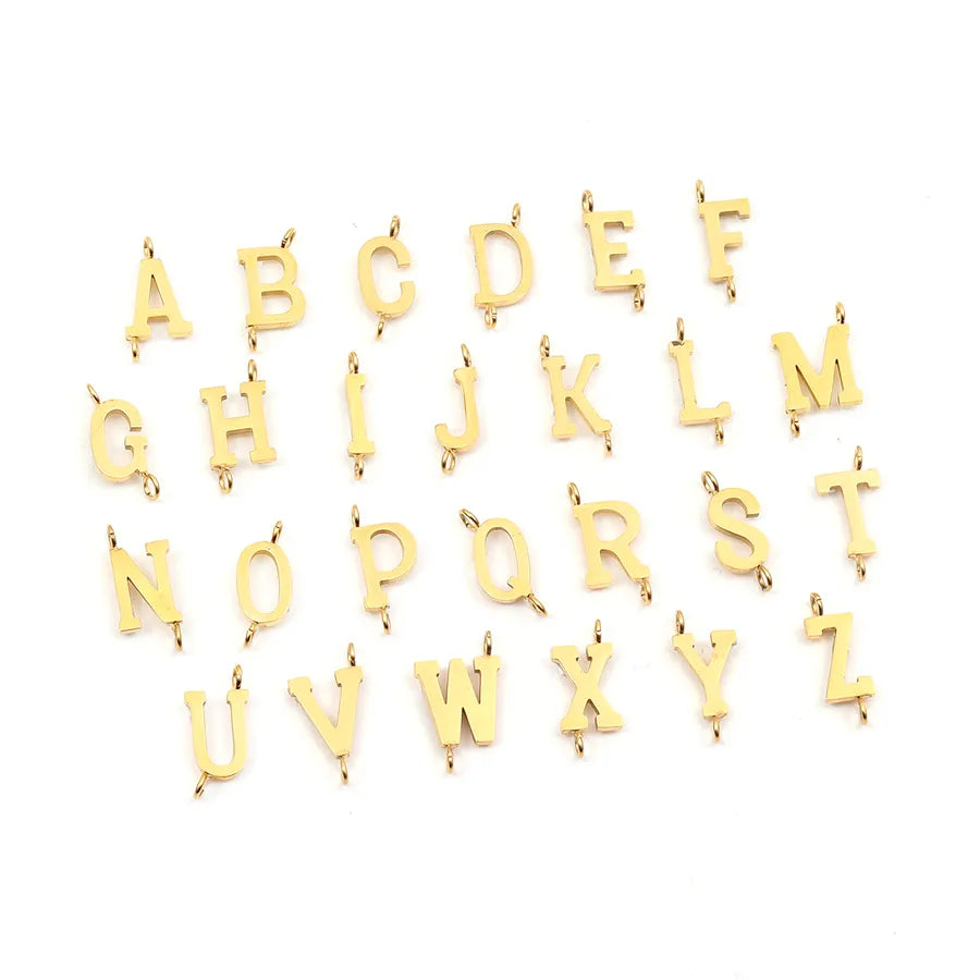 Gold Butterfly Letter Pendant Necklace