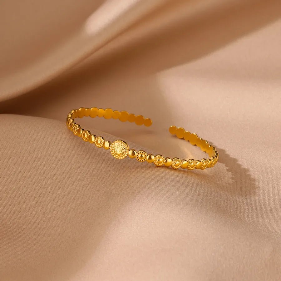 18K Gold Leaf Bracelet for Women