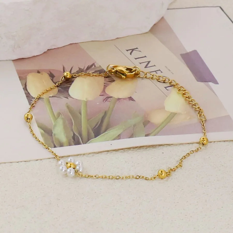 Gold Plated Stainless Steel Asymmetric Bracelet Average Size Gold Style 55