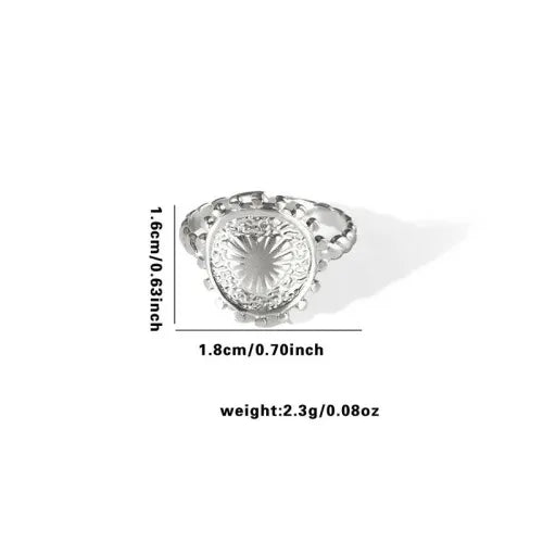 Titanium Steel Fish Tail Ring for Women Adjustable Opening TYR0365$