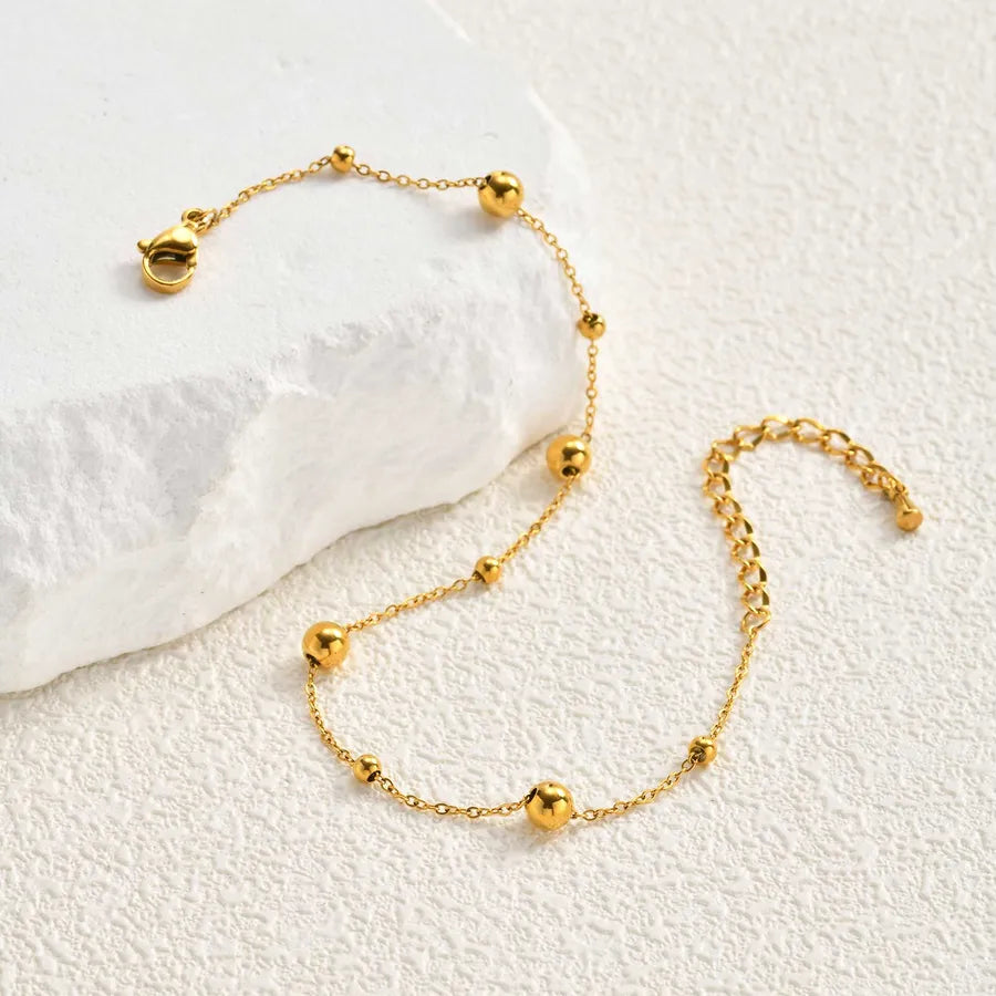 Gold Plated Stainless Steel Cross Anklet