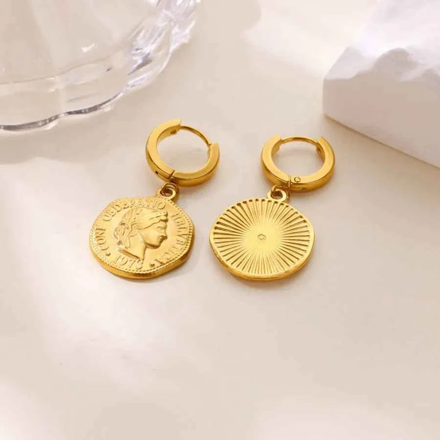 3-Piece Gold Coin Jewelry Set