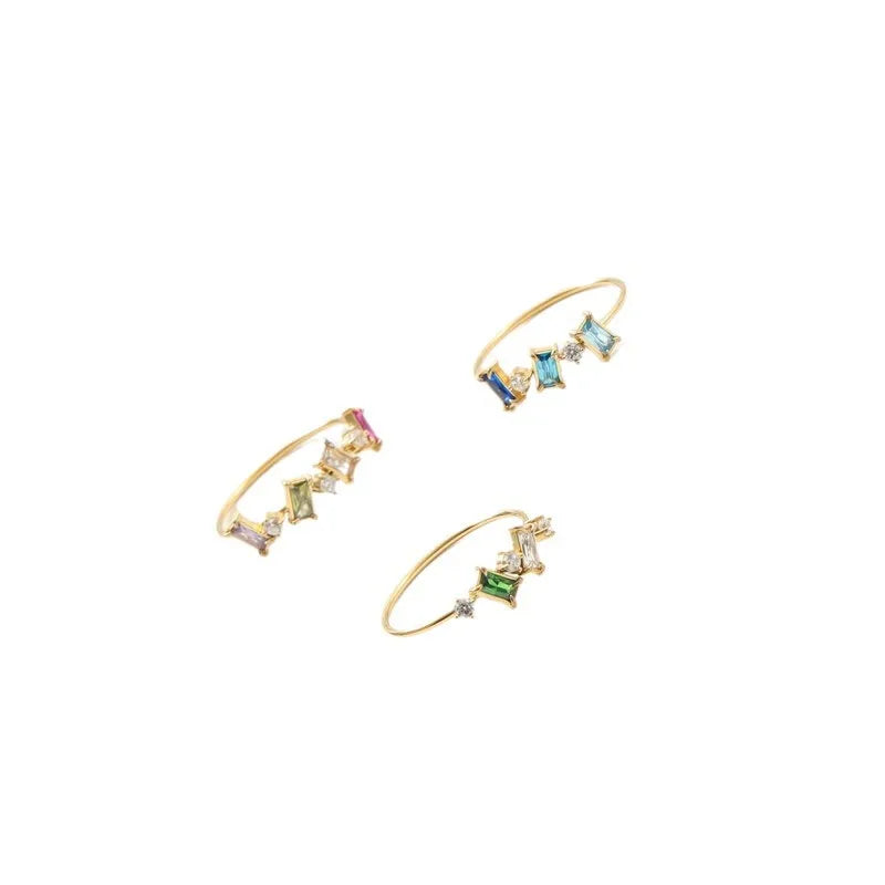 18K Gold Plated Titanium Steel Geometric Ring