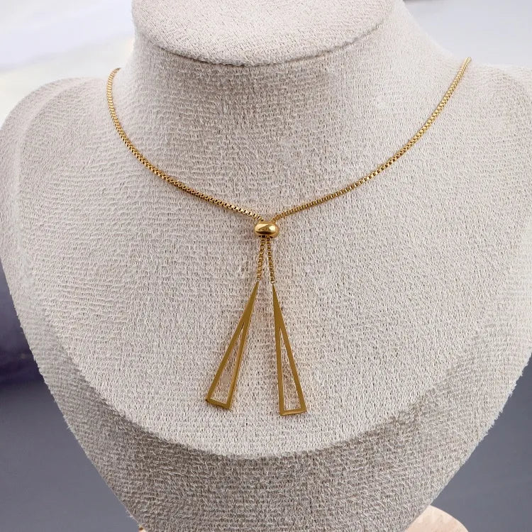 Silver Multi-Charm Stainless Steel Pendant Necklace