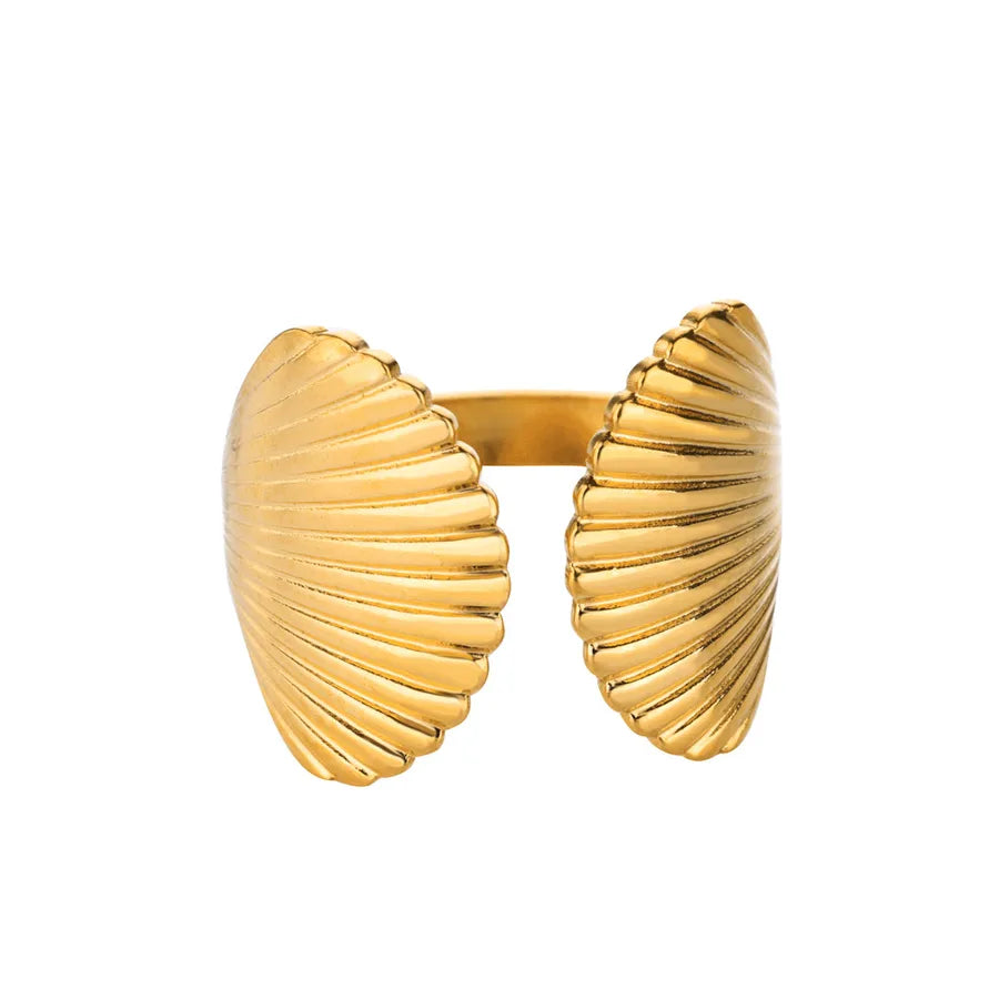 Gold Starfish Adjustable Ring – Stainless Steel 30