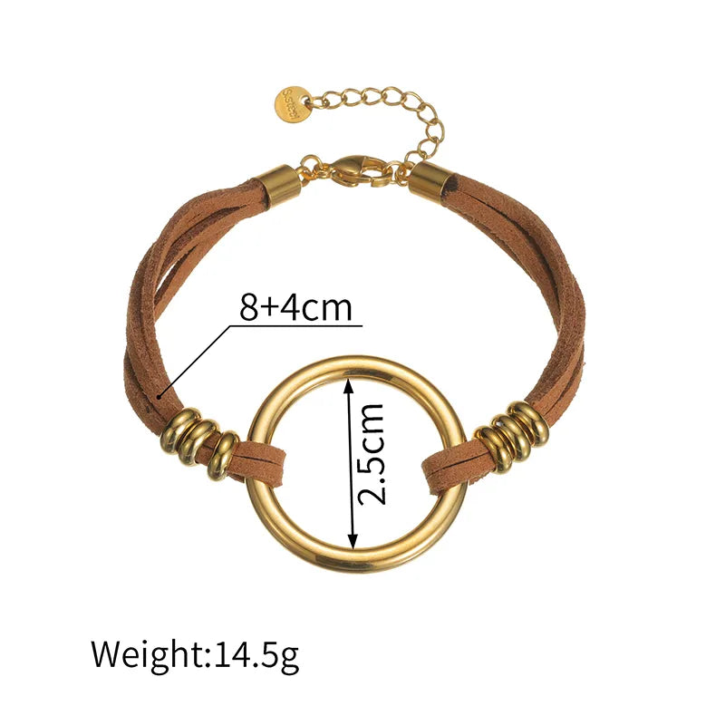 Geometric Velvet Rope Bracelet – 18K Gold Plated