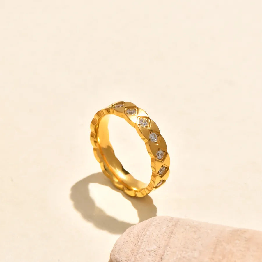 Gold Infinity Zircon Ring for Women 5772901