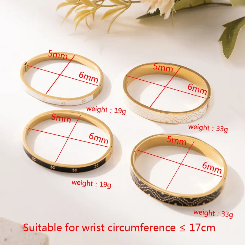 Four Leaf Flower Titanium Steel Bracelet