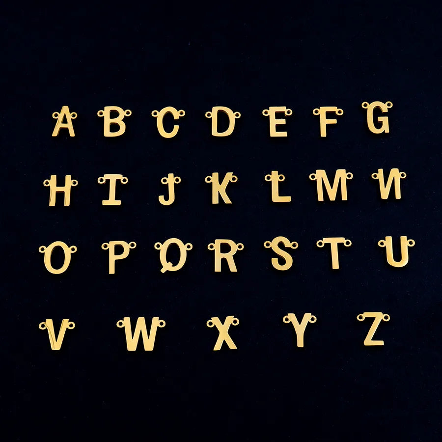 18K Gold Plated Heart & Letter Pendant Necklace