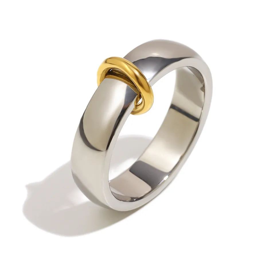 Minimalist 18K Gold Geometric Open Ring