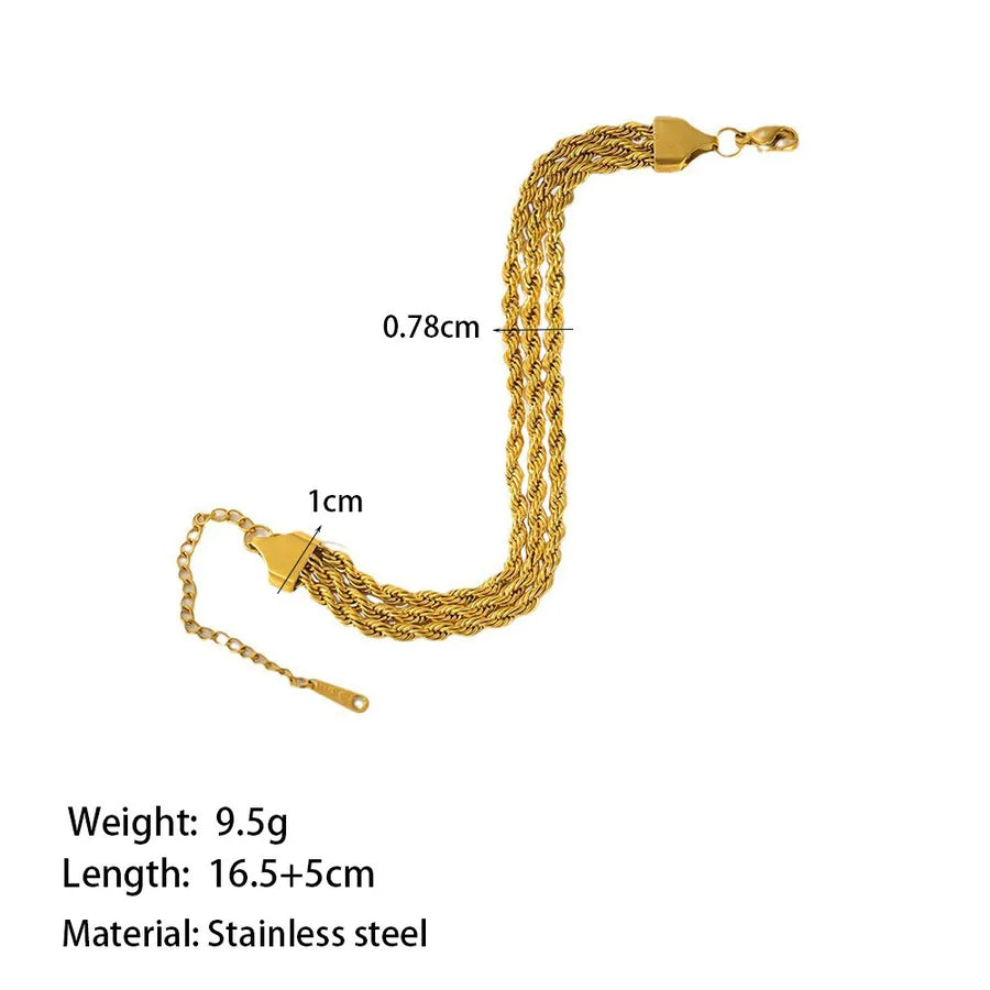 Women's Multi-Layer Geometric Bracelets Set