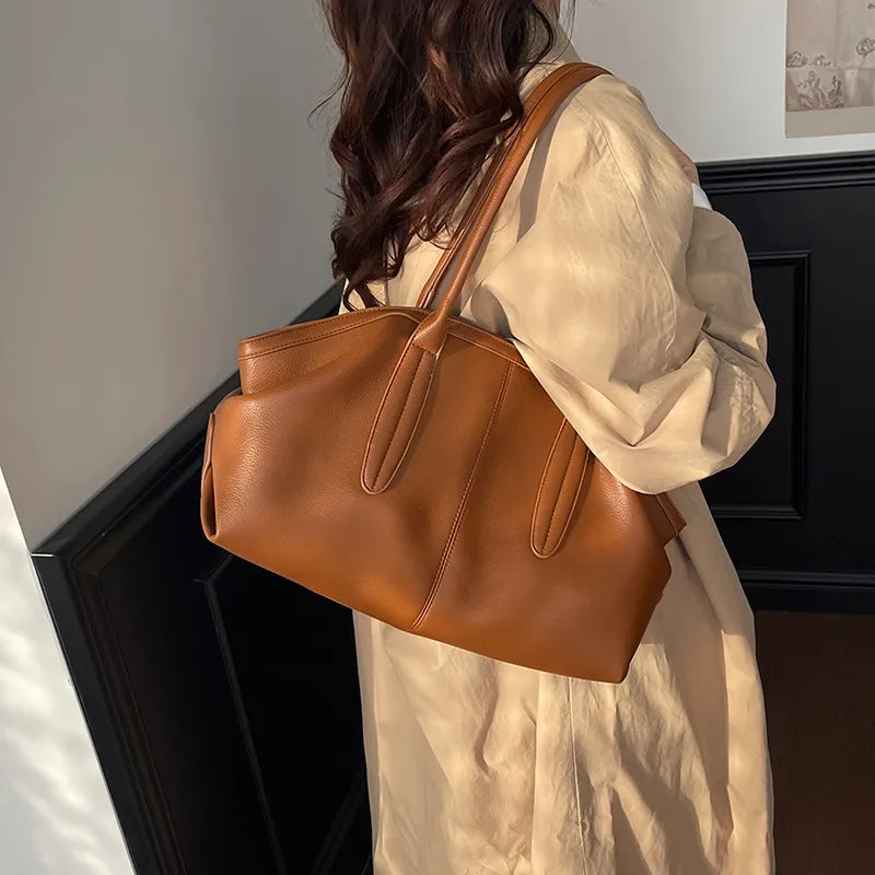 Minimalist Faux Leather Shoulder Bag – Winter Edit - Smiling Maria - Everything For Women
