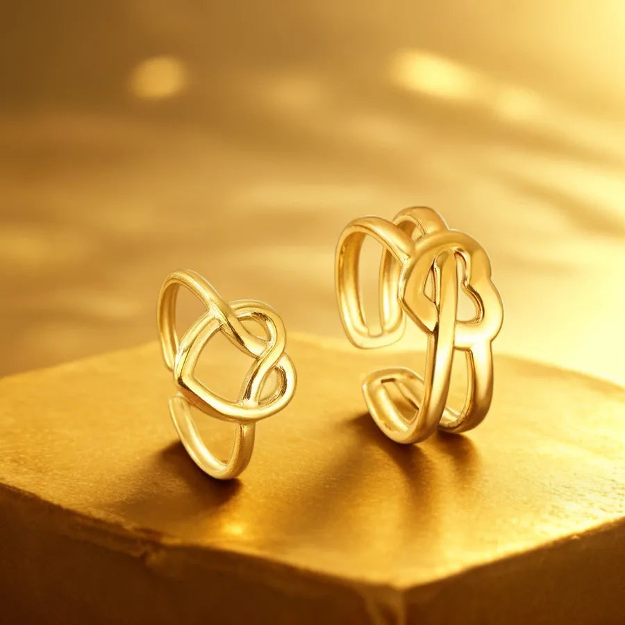 Adjustable Gold Stainless Steel Open Ring