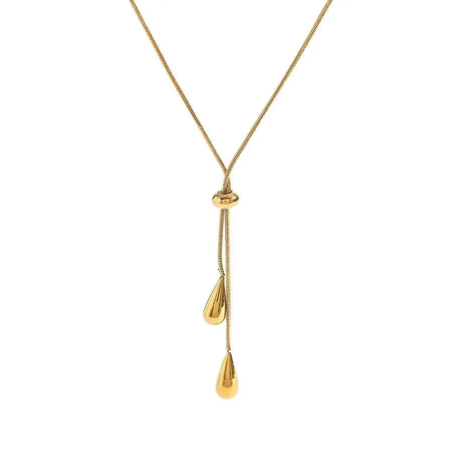 18K Gold Plated Geometric Stainless Steel Necklace