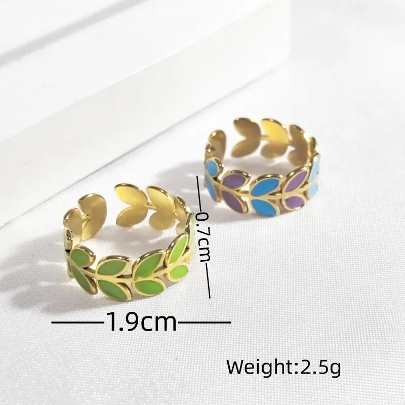 18K Gold Plated Open Wheat Spike Ring