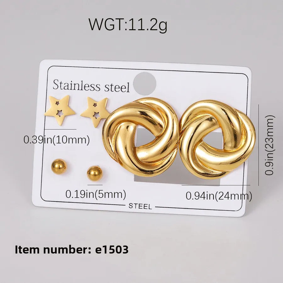 Butterfly Knot Geometric Stud Earrings E-1503