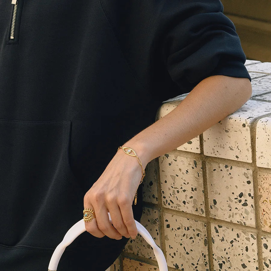 18K Gold Devil's Eye Bracelet for Women