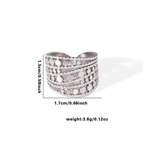Titanium Steel Fish Tail Ring for Women Adjustable Opening TYR0371