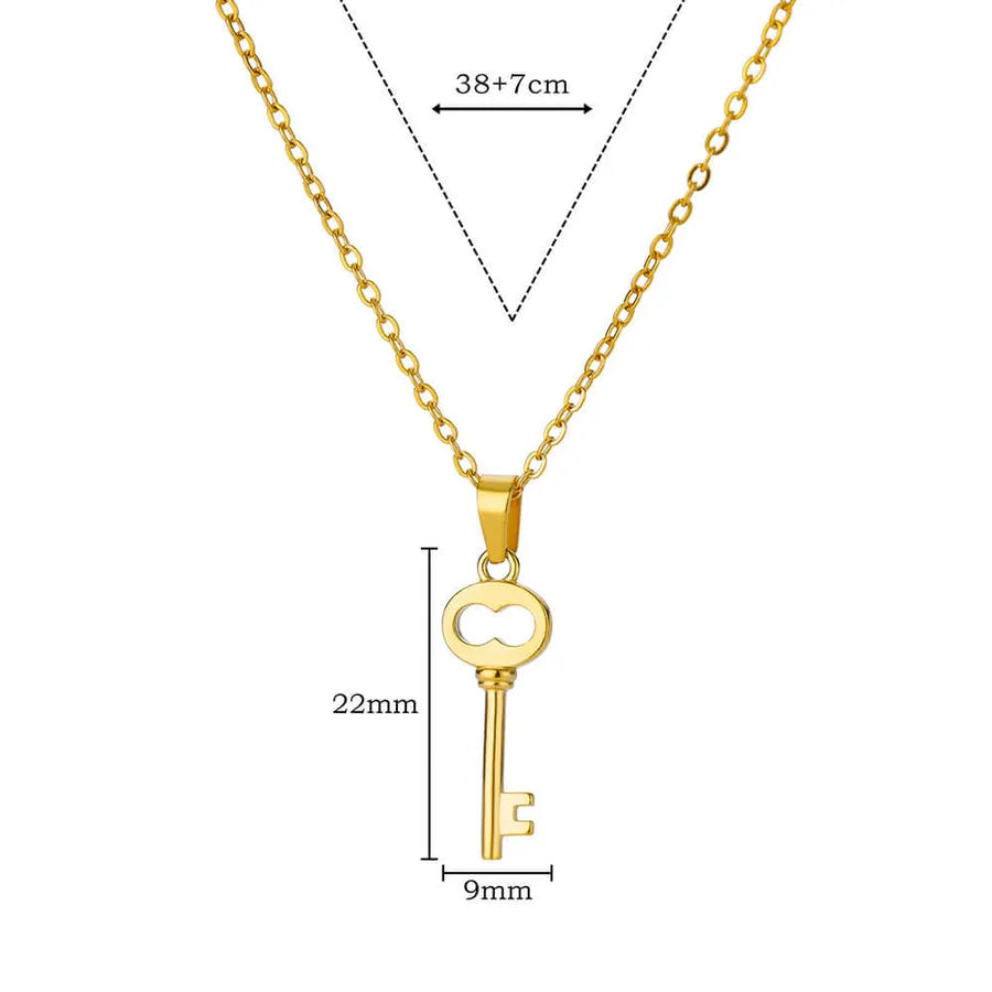 18K Gold Plated Geometric Pendant Necklace 11
