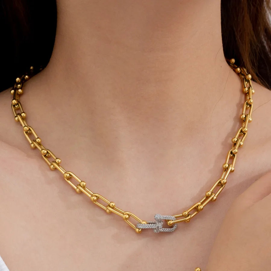 18K Gold Plated U-Shaped Jewelry Set