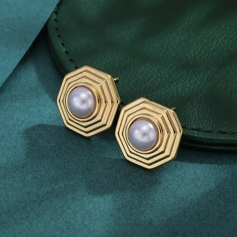 Bold Titanium Steel Large Hoop Earrings es050