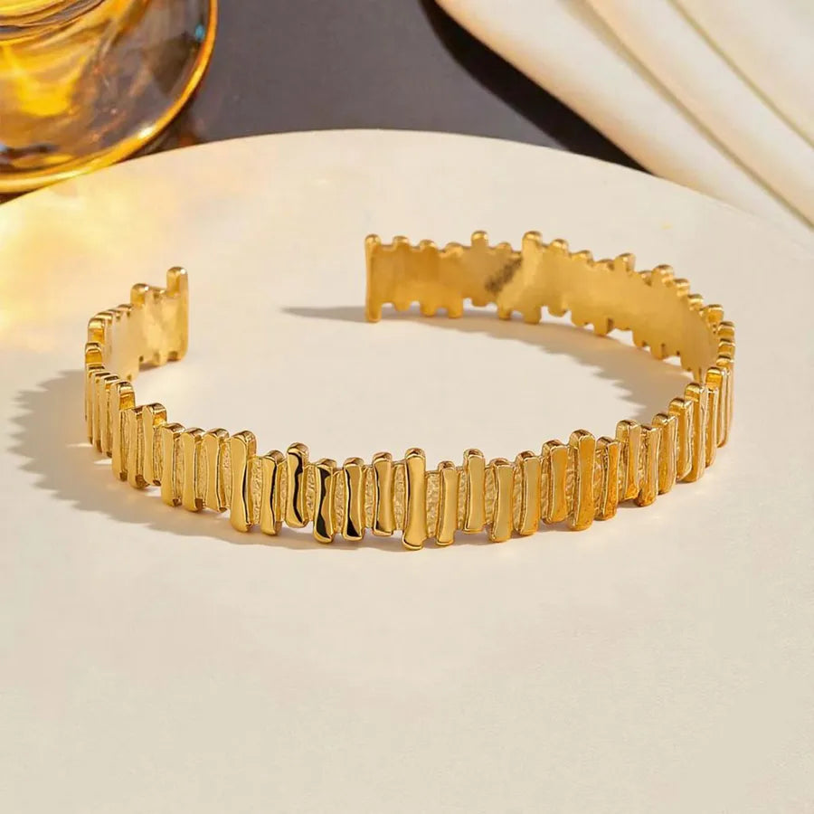 18K Gold PVD Geometric Stainless Steel Bracelet