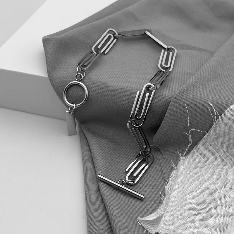 Unisex Titanium Steel Geometric Bracelet