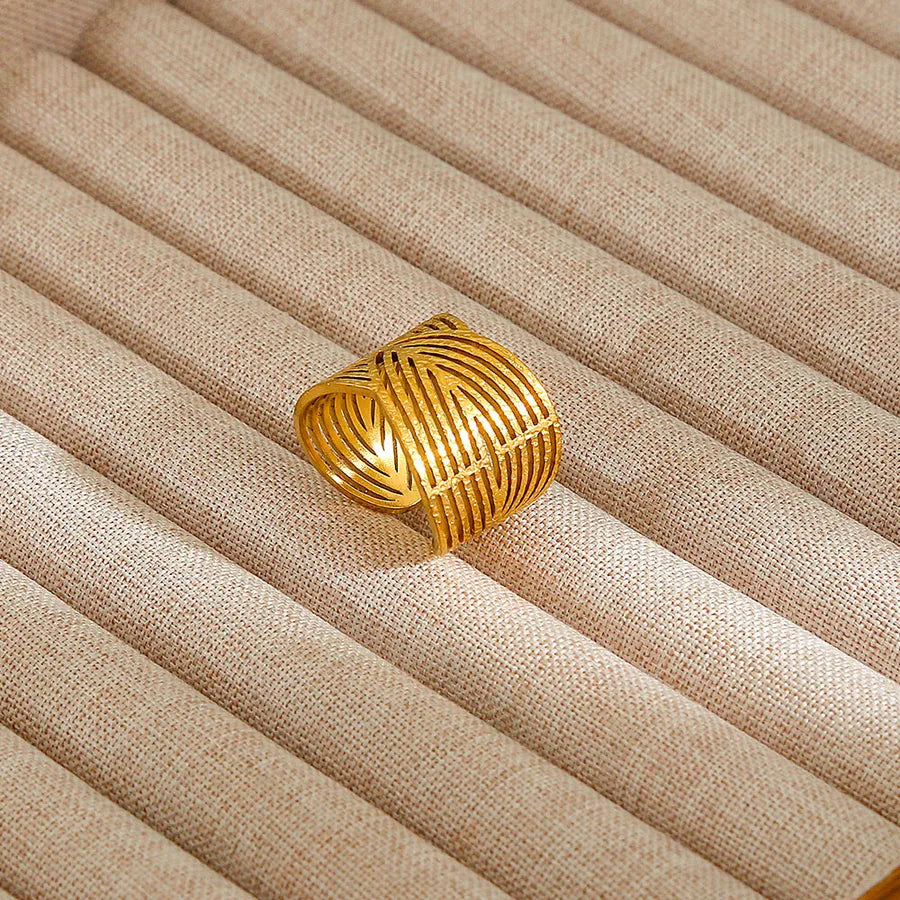 Heart Pattern Stainless Steel Ring 9