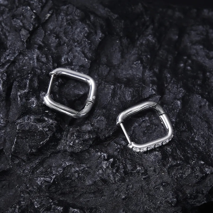 Titanium Steel Geometric Mini Hoop Earrings