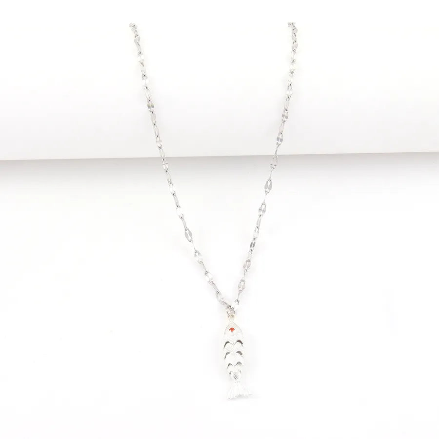 Gold Carp Pendant Necklace – Stainless Steel & Copper