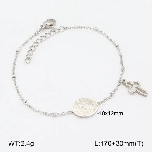 Vintage Gold Cross Stainless Steel Bracelet