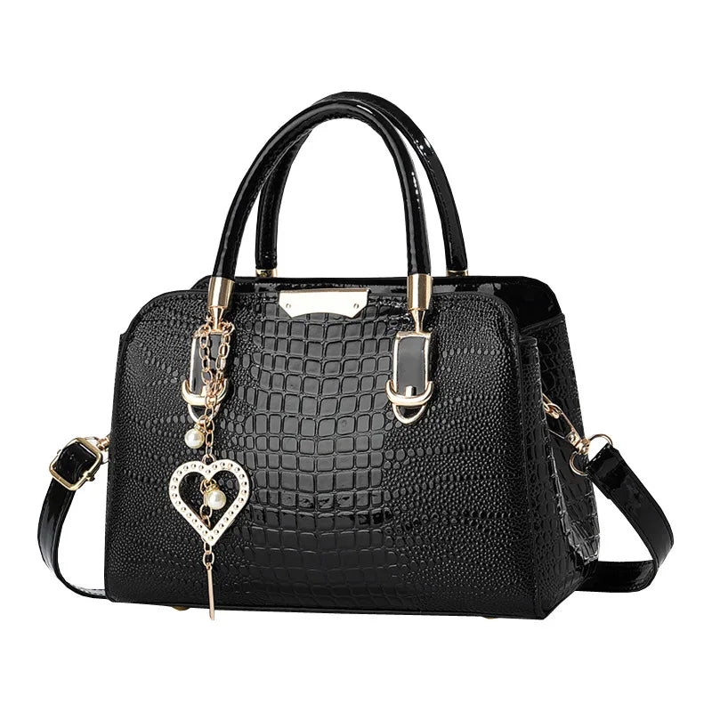 Crocodile Pattern Crossbody Shoulder Bag