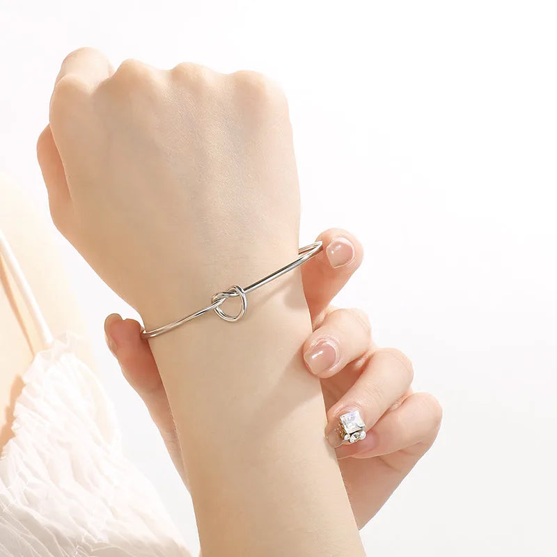 Knotted Bead 18K Gold Stainless Steel Bracelet