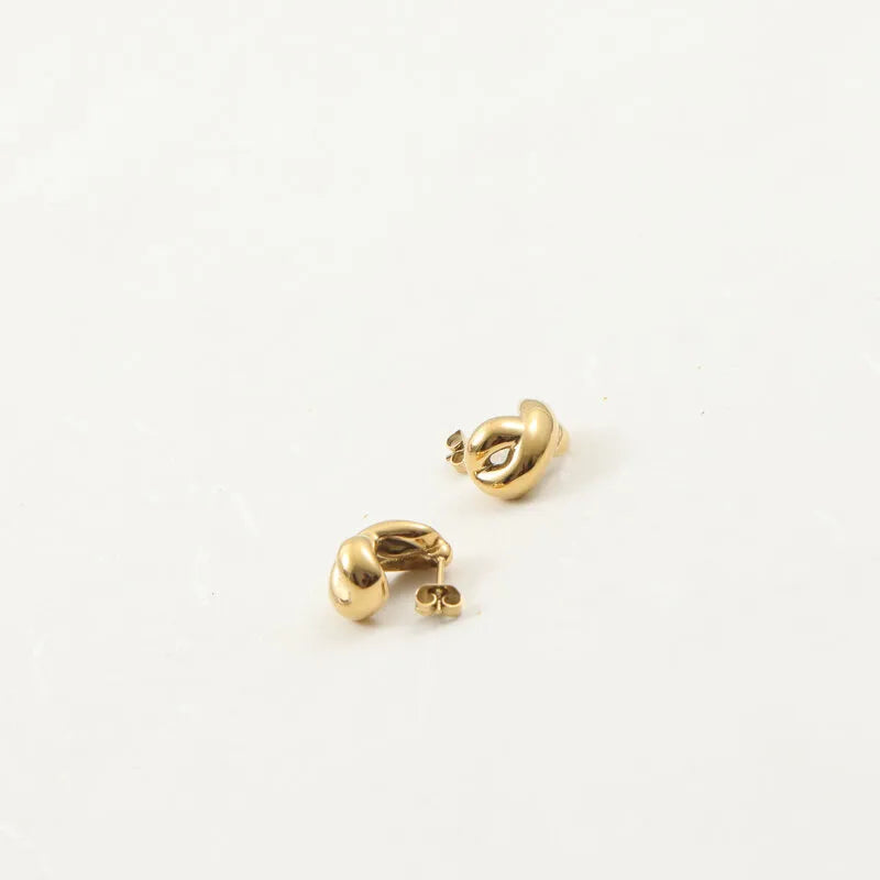 18K Gold Plated Small Cross Earrings