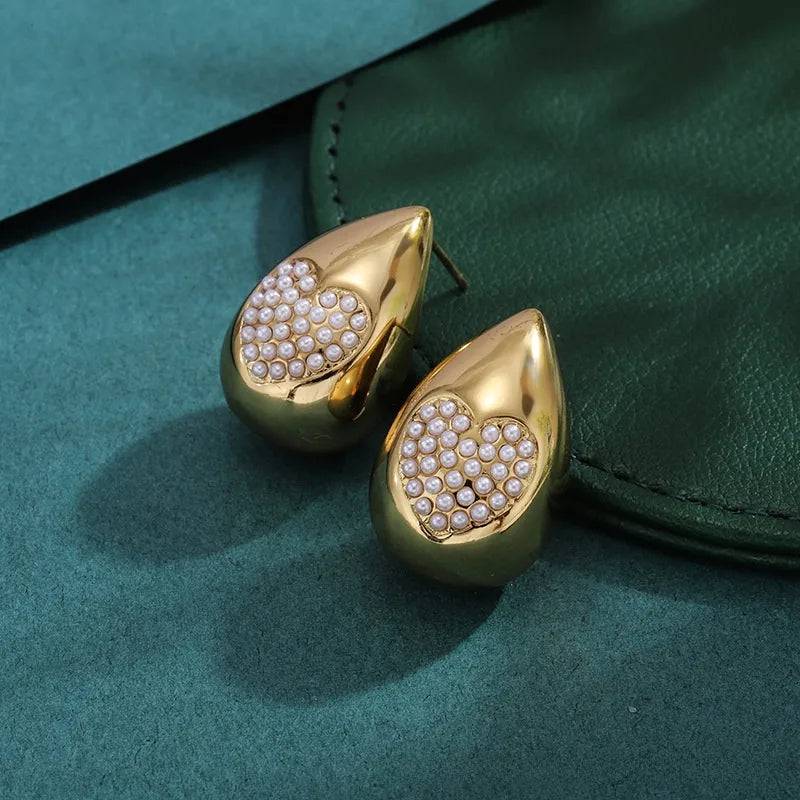 Bold Titanium Steel Large Hoop Earrings es002